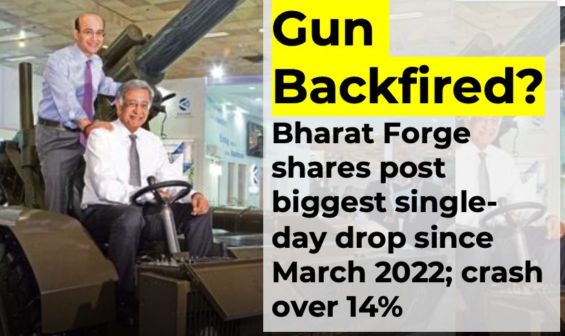 Bharat Forge shares post biggest single-day drop since March 2022; crash over 14%