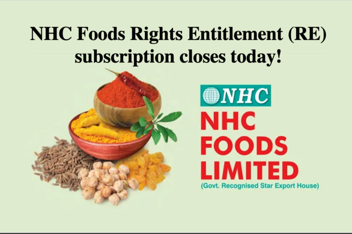 NHC Foods Rights Entitlement (RE) subscription closes on 12th December