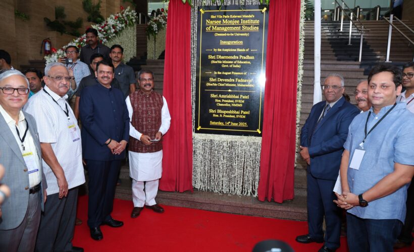 Shri Dharmendra Pradhan, Hon’ble Minister of Education, Government of India, and Shri Devendra Fadnavis, Hon’ble Chief Minister of Maharashtra, Inaugurate Key Infrastructure Projects at SVKM’s NMIMS, Mumbai